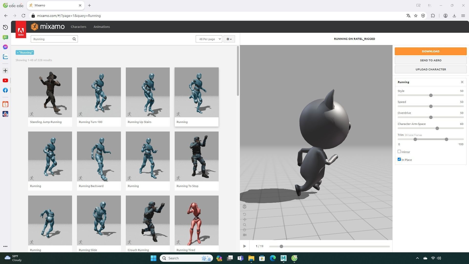 Stylized Ratel Animated v001  Low-poly 3D model_3