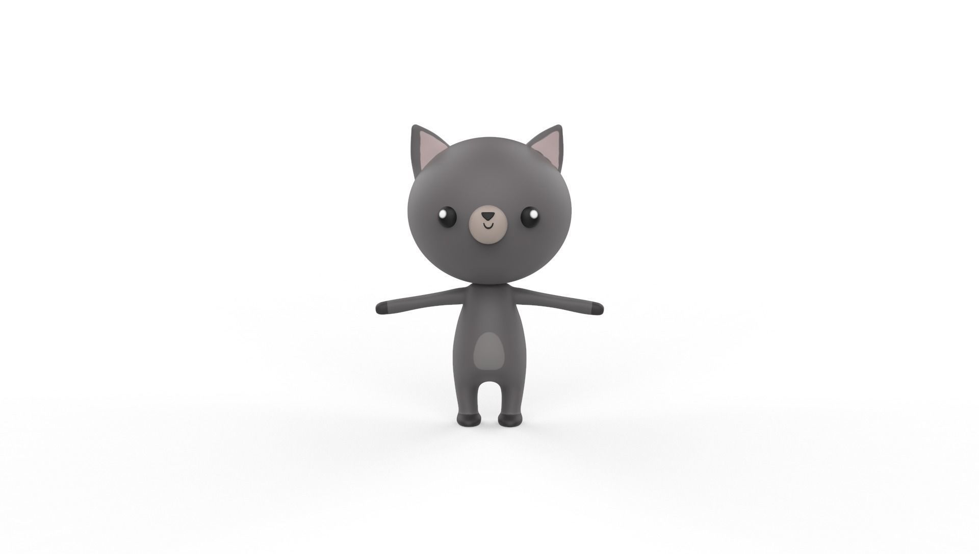 Stylized Ratel Animated v001  Low-poly 3D model_4