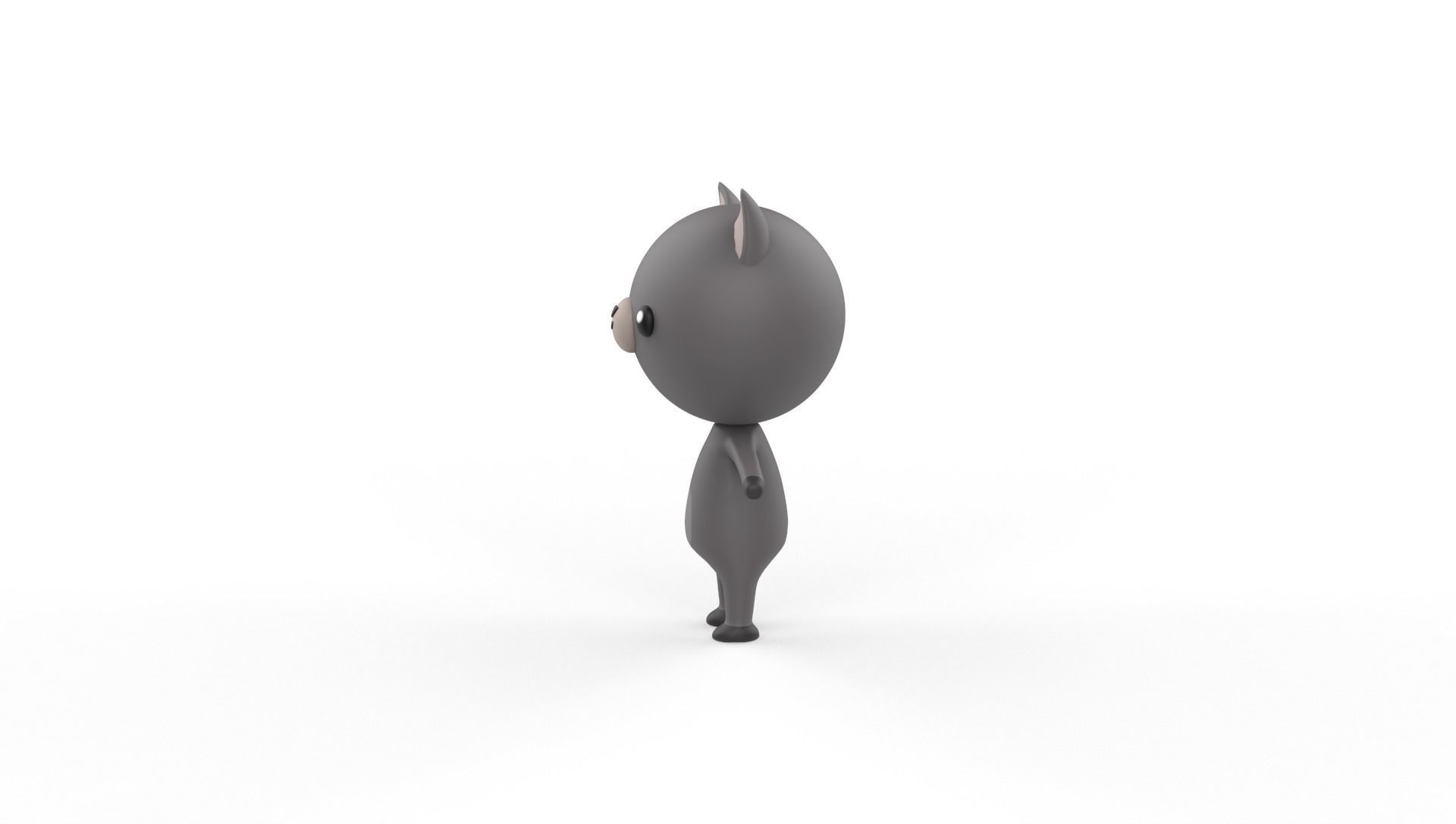 Stylized Ratel Animated v001  Low-poly 3D model_7