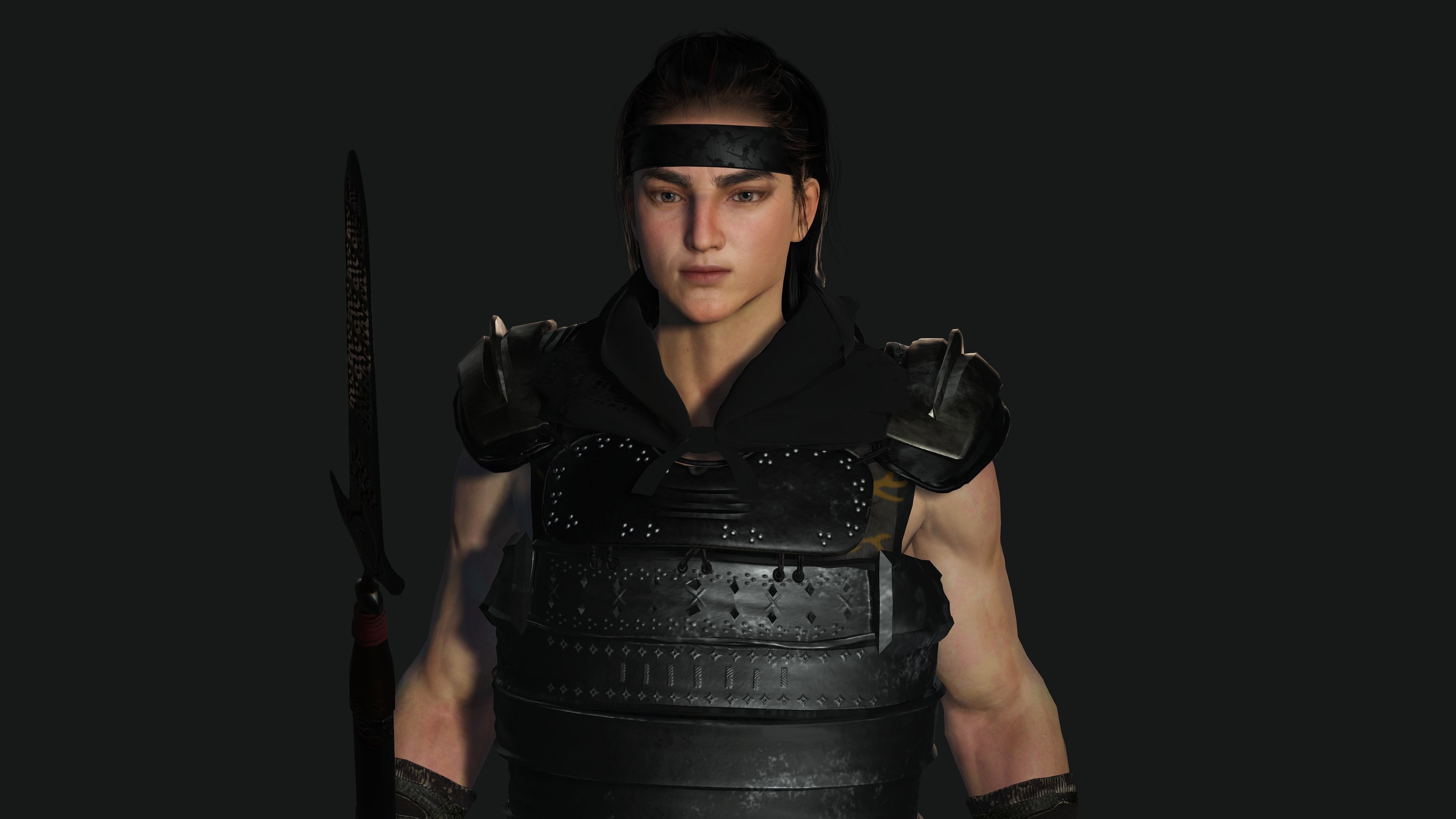 AAA 3D REALISTIC ASIAN JAPANESE CHARACTER - WARRIOR or KNIGHT Low-poly 3D model_4