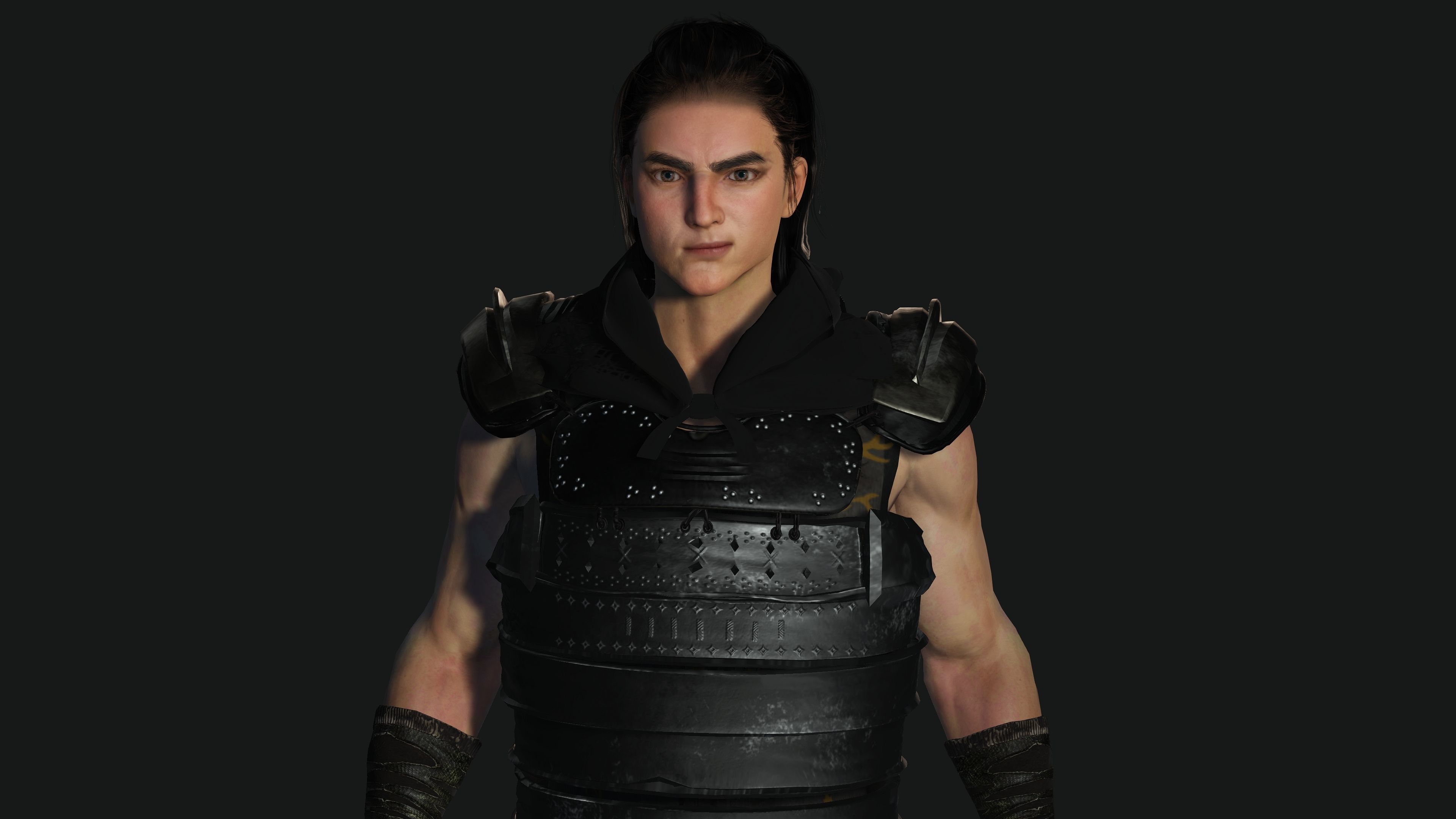 AAA 3D REALISTIC ASIAN JAPANESE CHARACTER - WARRIOR or KNIGHT Low-poly 3D model_9