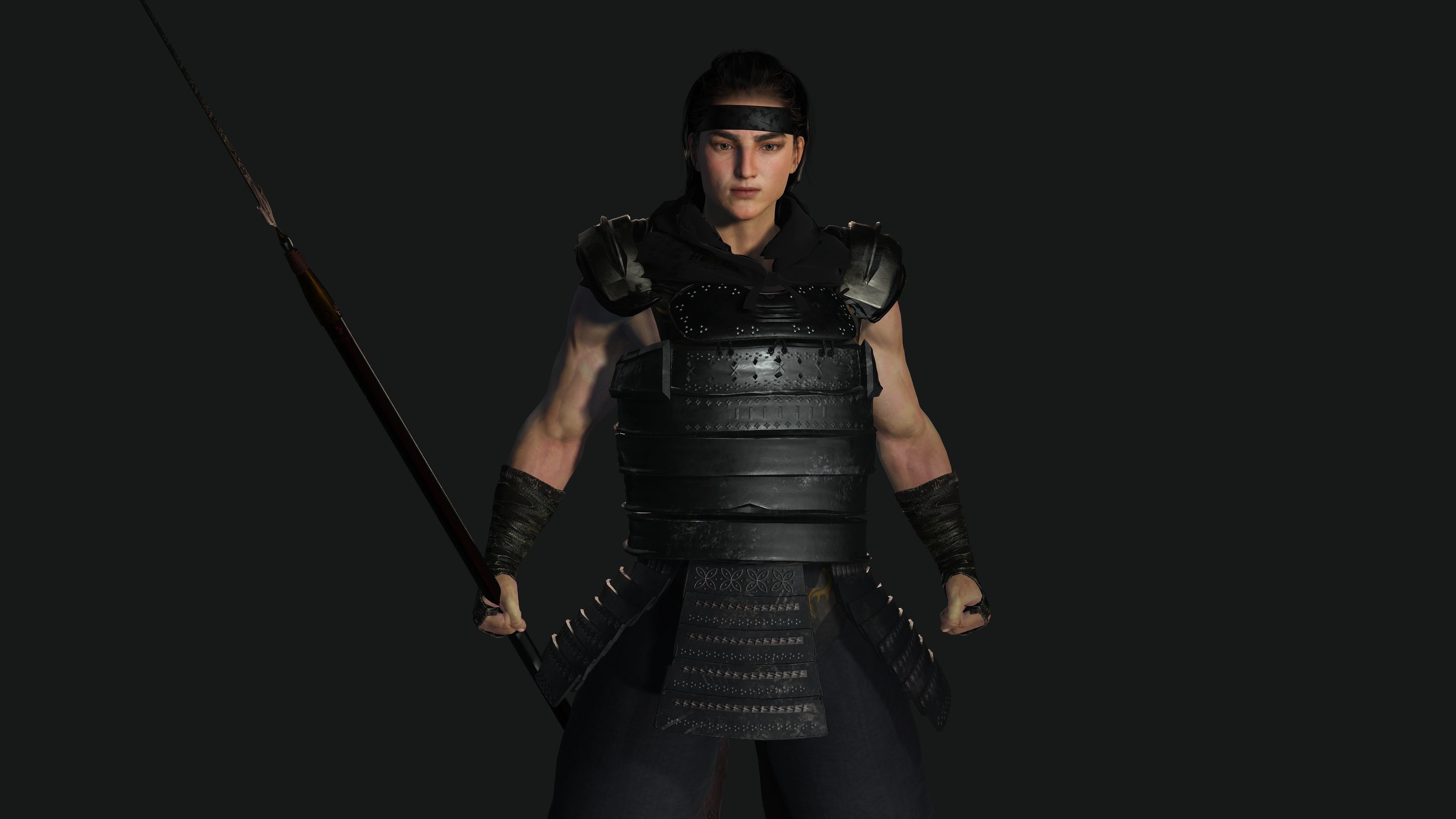 AAA 3D REALISTIC ASIAN JAPANESE CHARACTER - WARRIOR or KNIGHT Low-poly 3D model_15