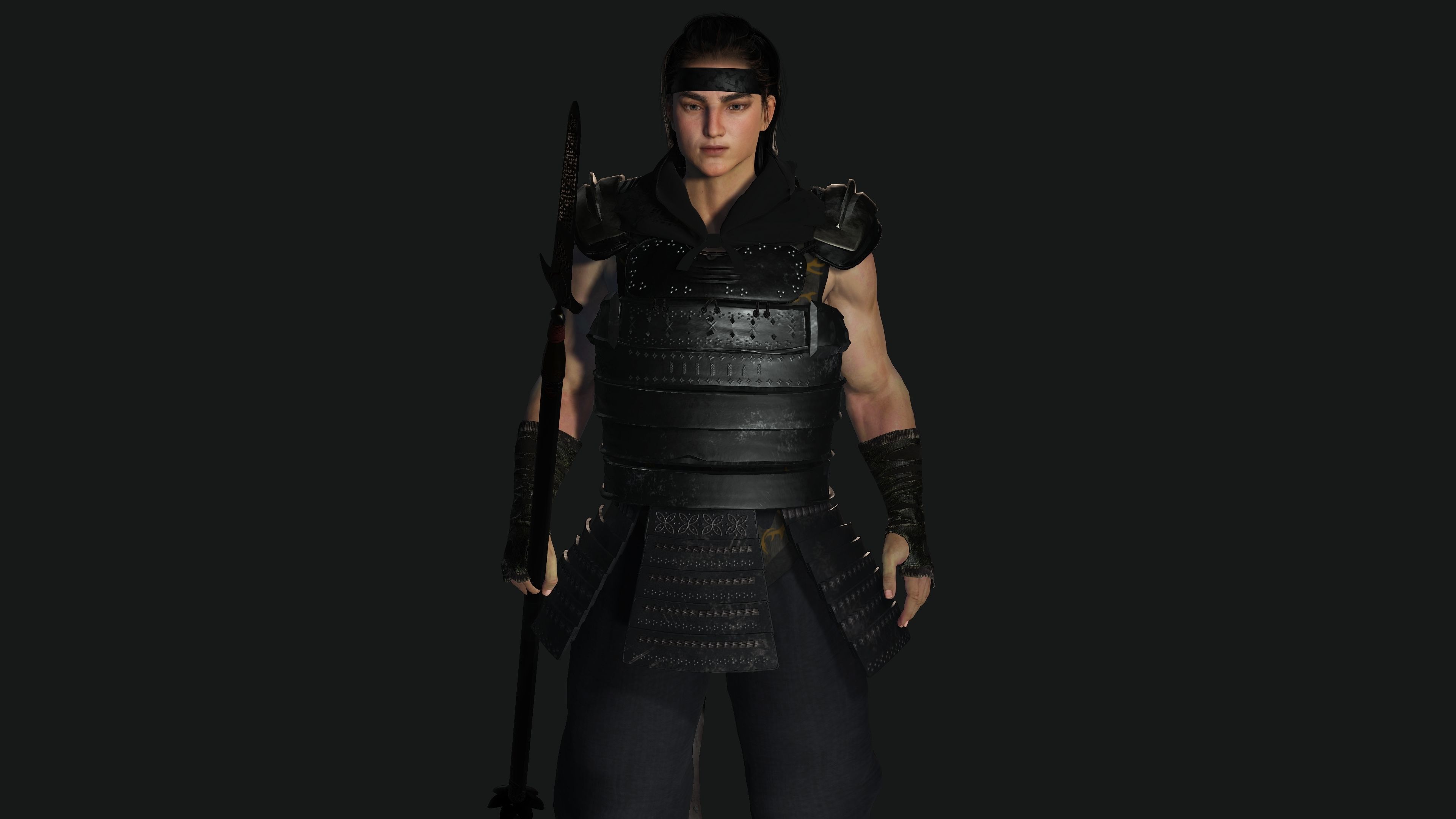 AAA 3D REALISTIC ASIAN JAPANESE CHARACTER - WARRIOR or KNIGHT Low-poly 3D model_3