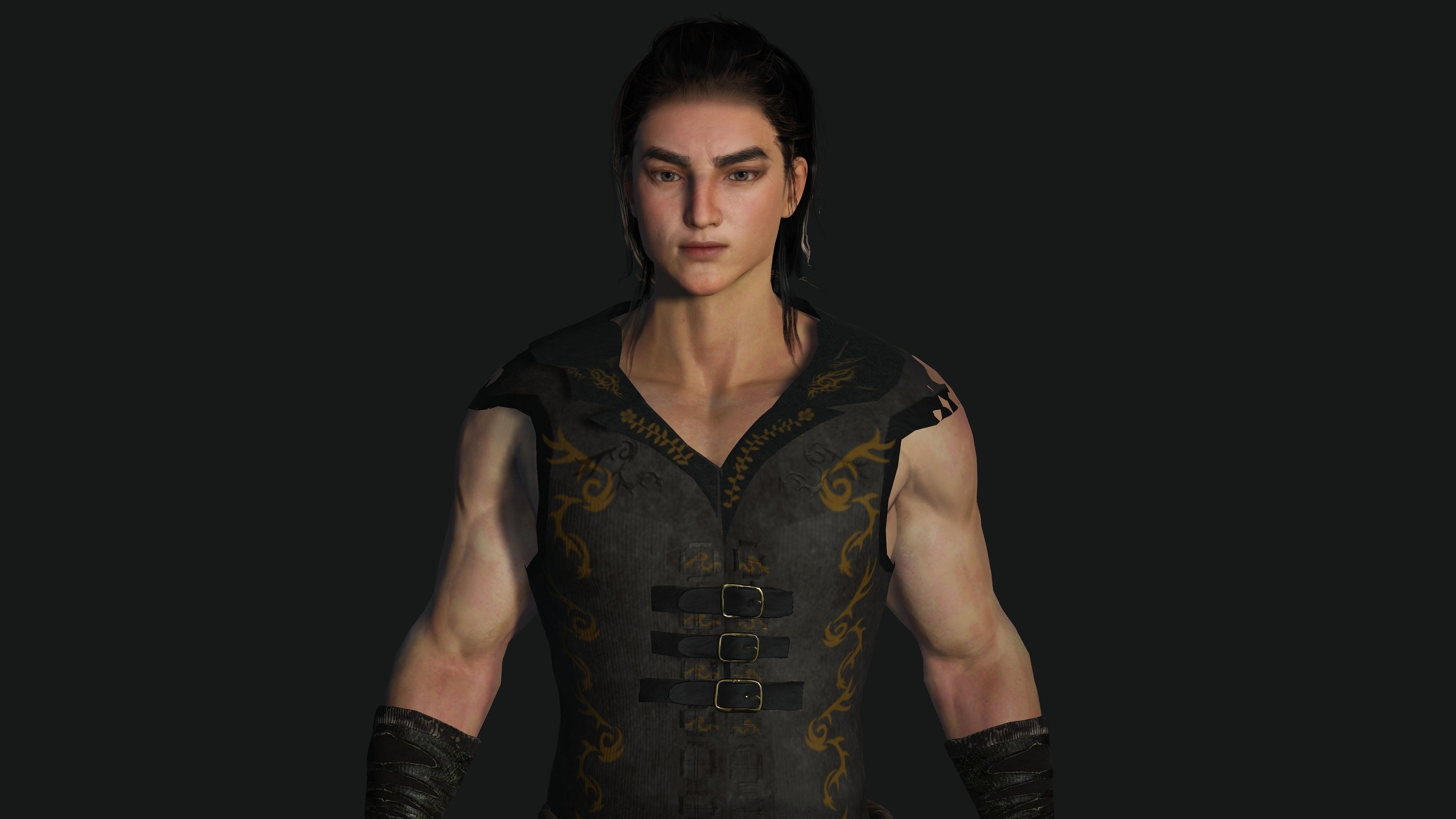 AAA 3D REALISTIC ASIAN JAPANESE CHARACTER - WARRIOR or KNIGHT Low-poly 3D model_8