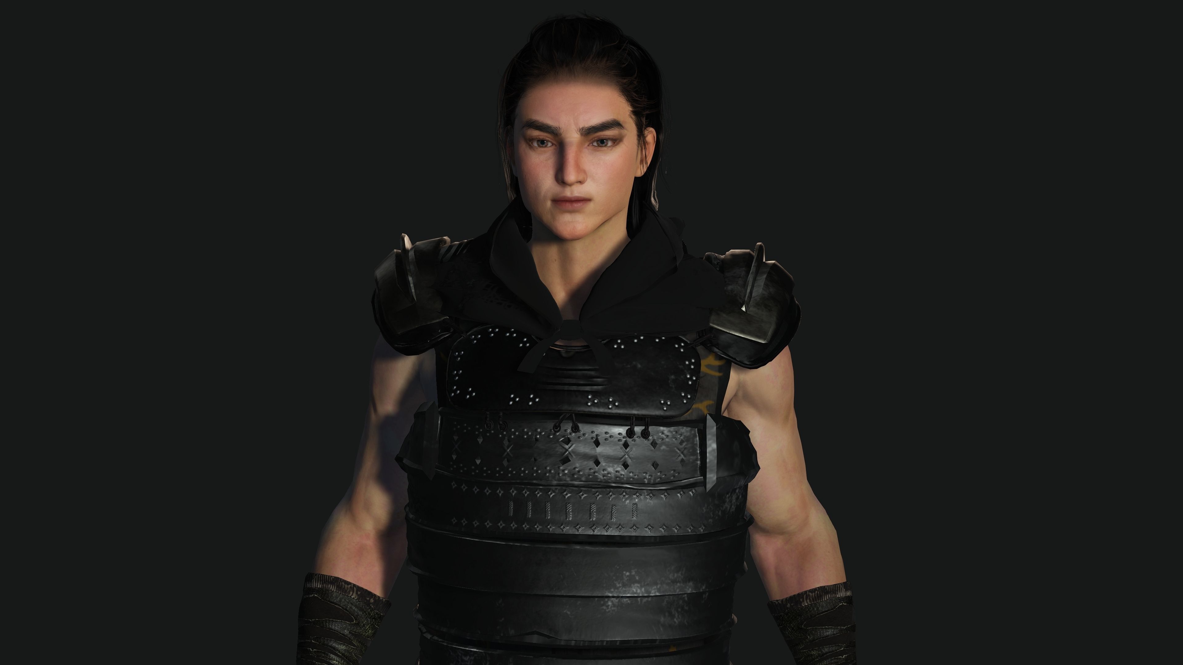 AAA 3D REALISTIC ASIAN JAPANESE CHARACTER - WARRIOR or KNIGHT Low-poly 3D model_6