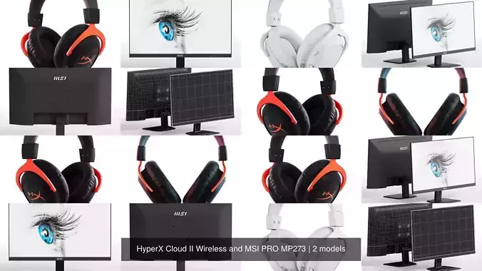HyperX Cloud II Wireless and MSI PRO MP273