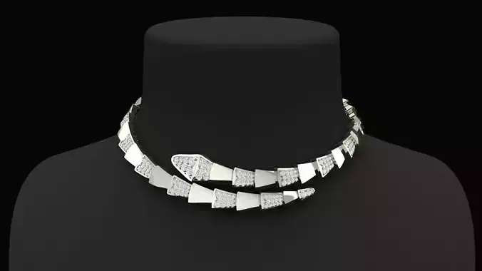 Bulgari Serpenti Viper Choker Necklace 3D print model