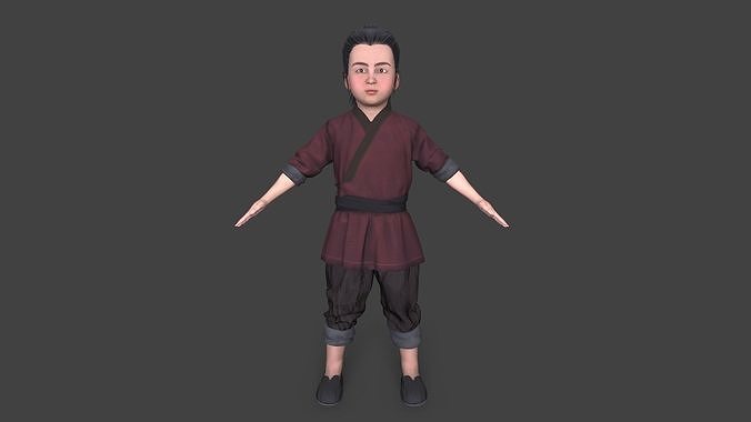 child Low-poly 3D model