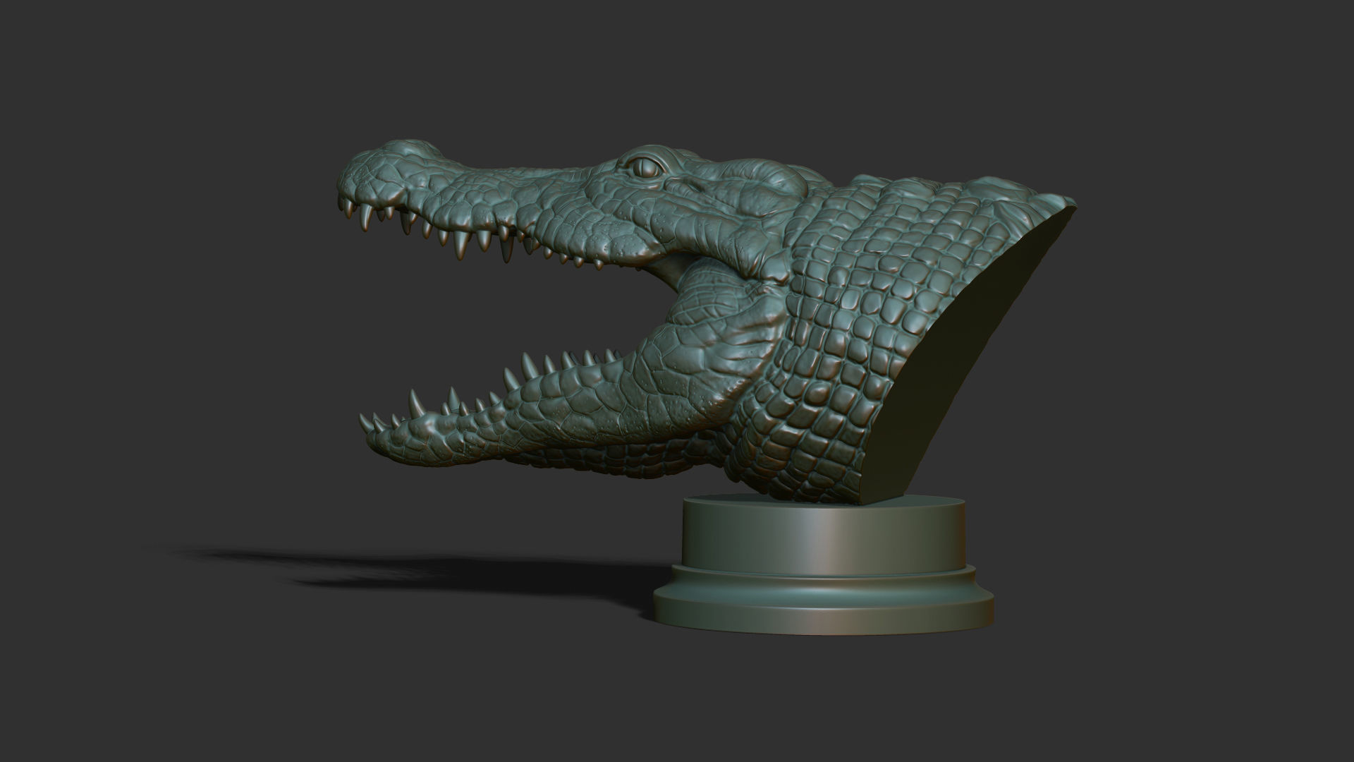 Crocodile head 3D print model_17