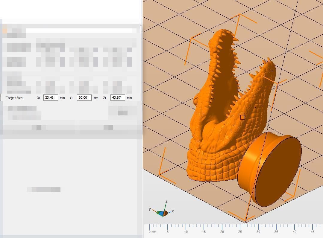 Crocodile head 3D print model_28