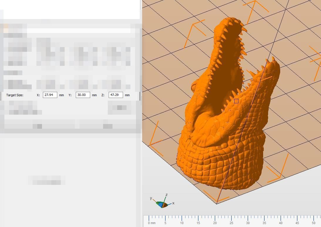 Crocodile head 3D print model_27