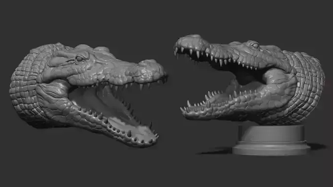 Crocodile head 3D print model