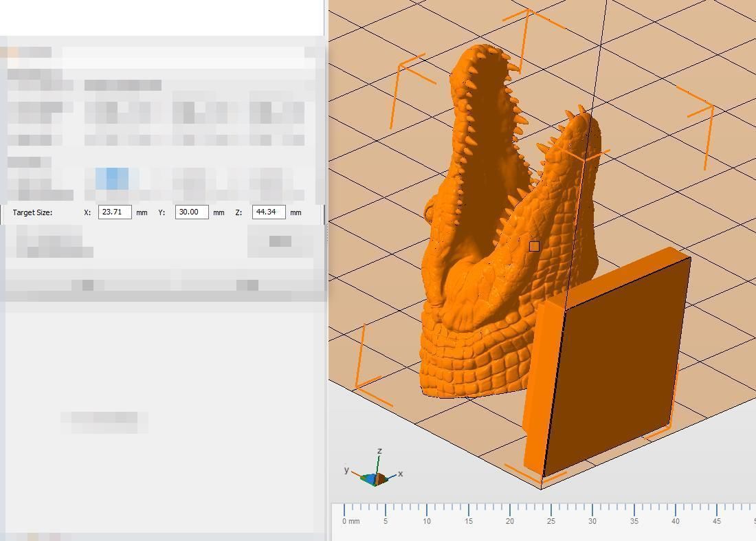Crocodile head 3D print model_26