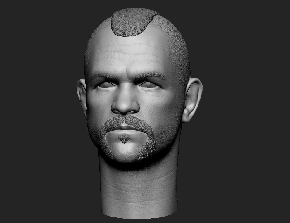 Chuck Liddell The Iceman headsculpt 3D print model_9