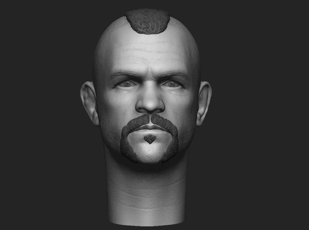 Chuck Liddell The Iceman headsculpt 3D print model_3