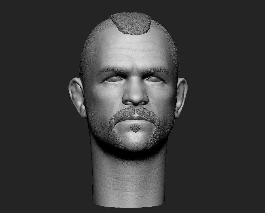Chuck Liddell The Iceman headsculpt 3D print model_8