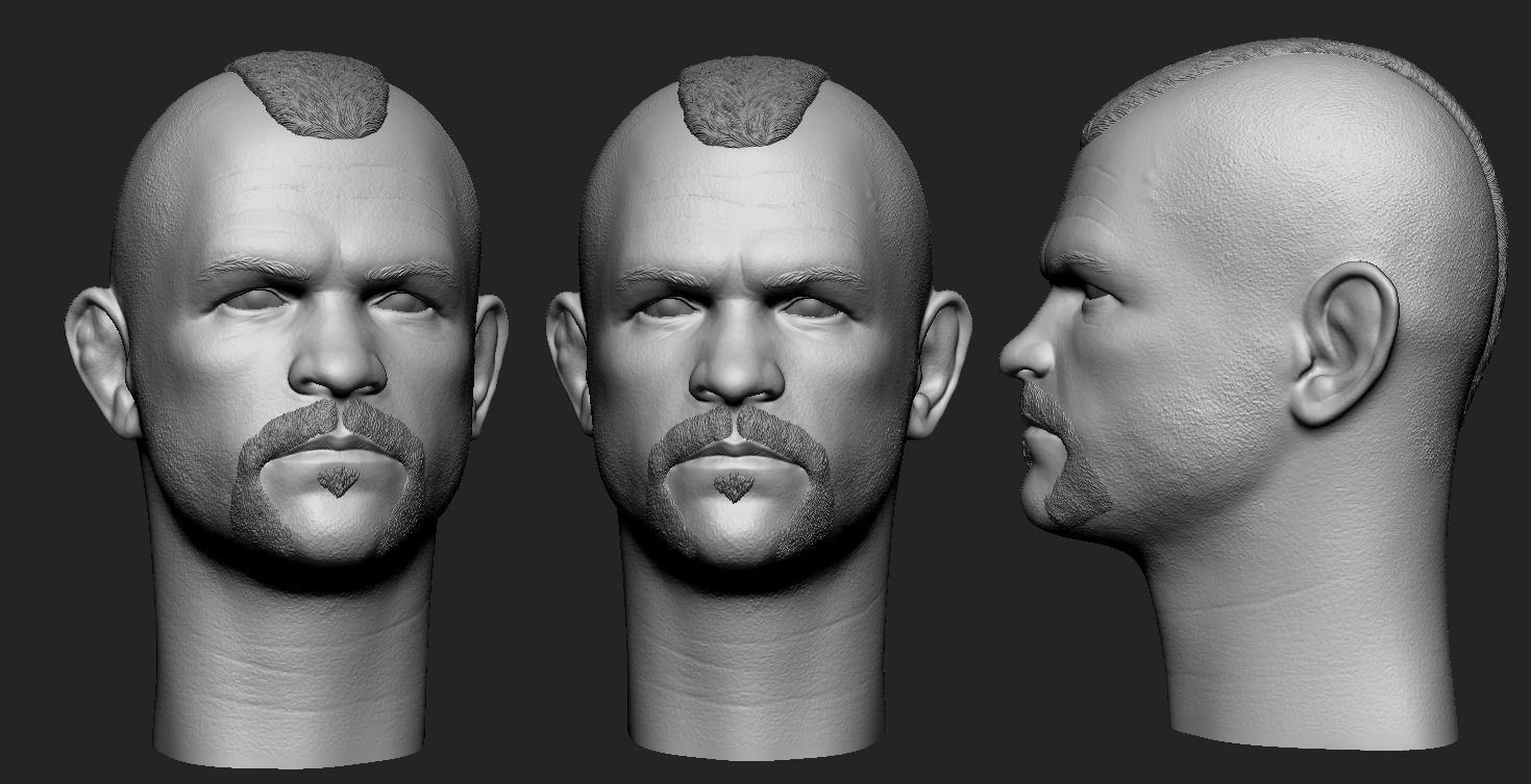 Chuck Liddell The Iceman headsculpt 3D print model_13