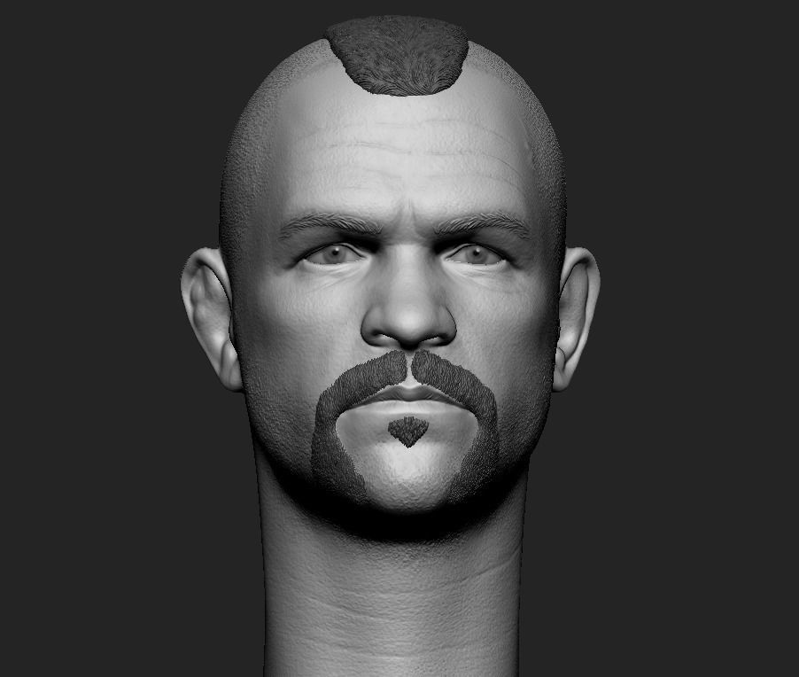 Chuck Liddell The Iceman headsculpt 3D print model_2