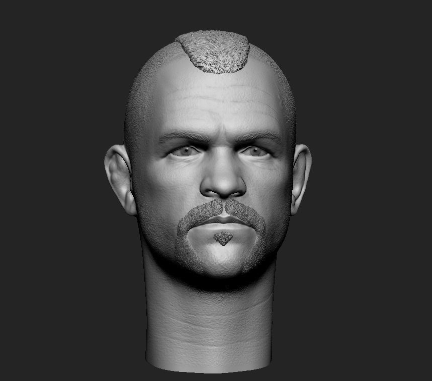Chuck Liddell The Iceman headsculpt 3D print model_12
