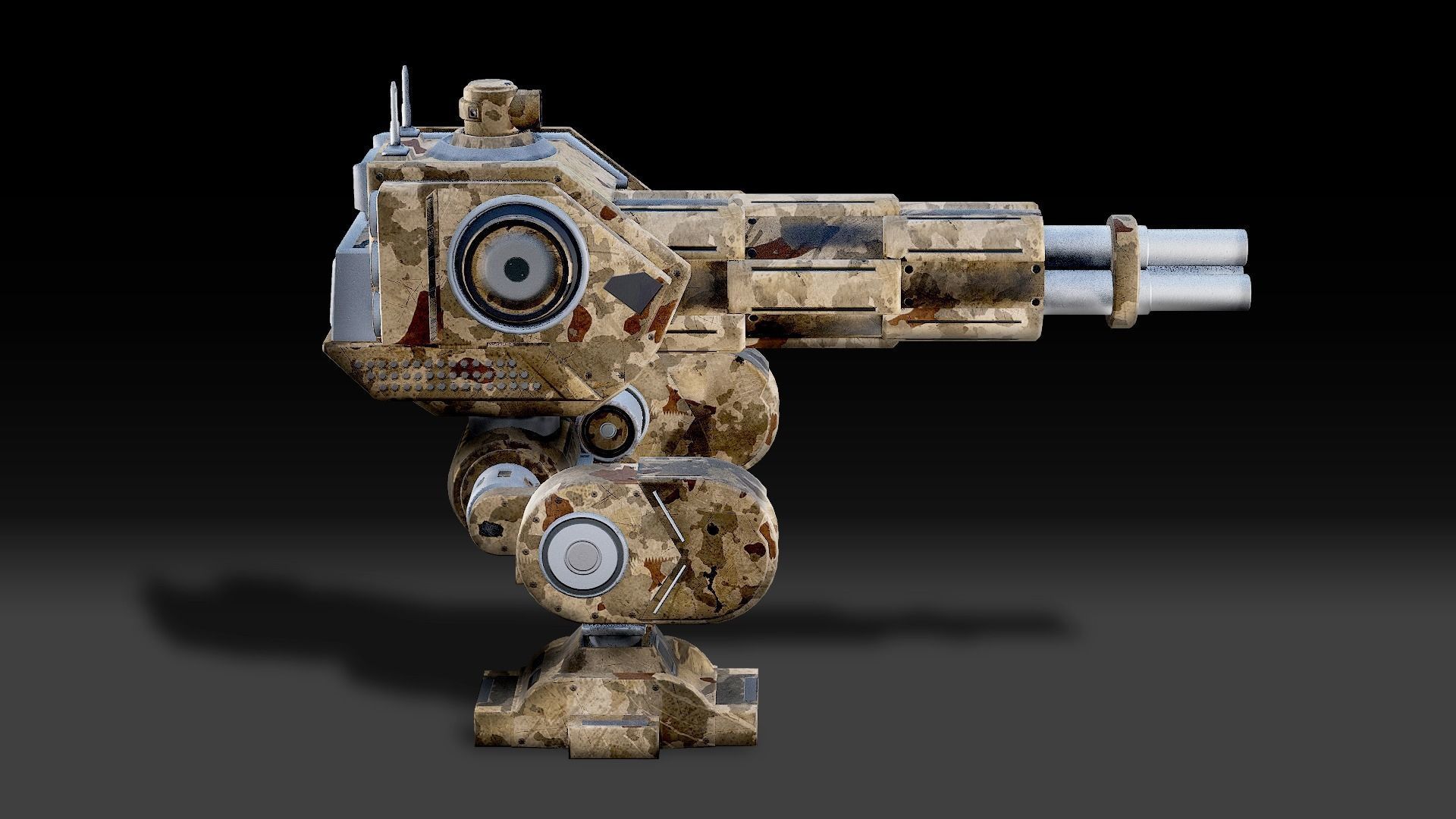 Doomshot - Transformer Mech Low-poly 3D model_4