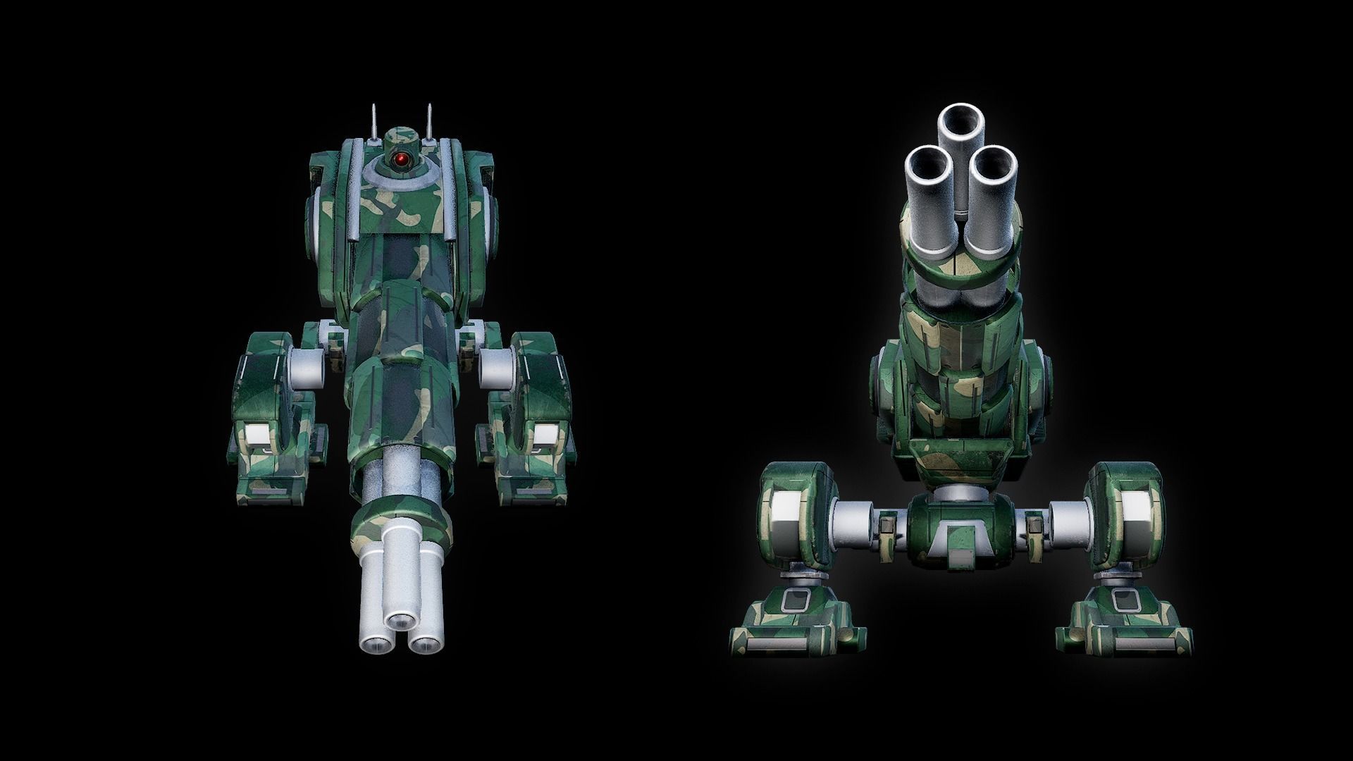 Doomshot - Transformer Mech Low-poly 3D model_6