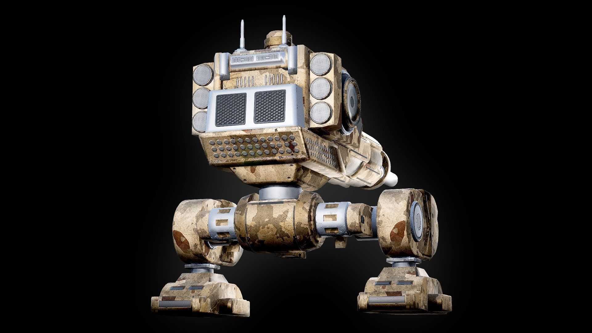 Doomshot - Transformer Mech Low-poly 3D model_5