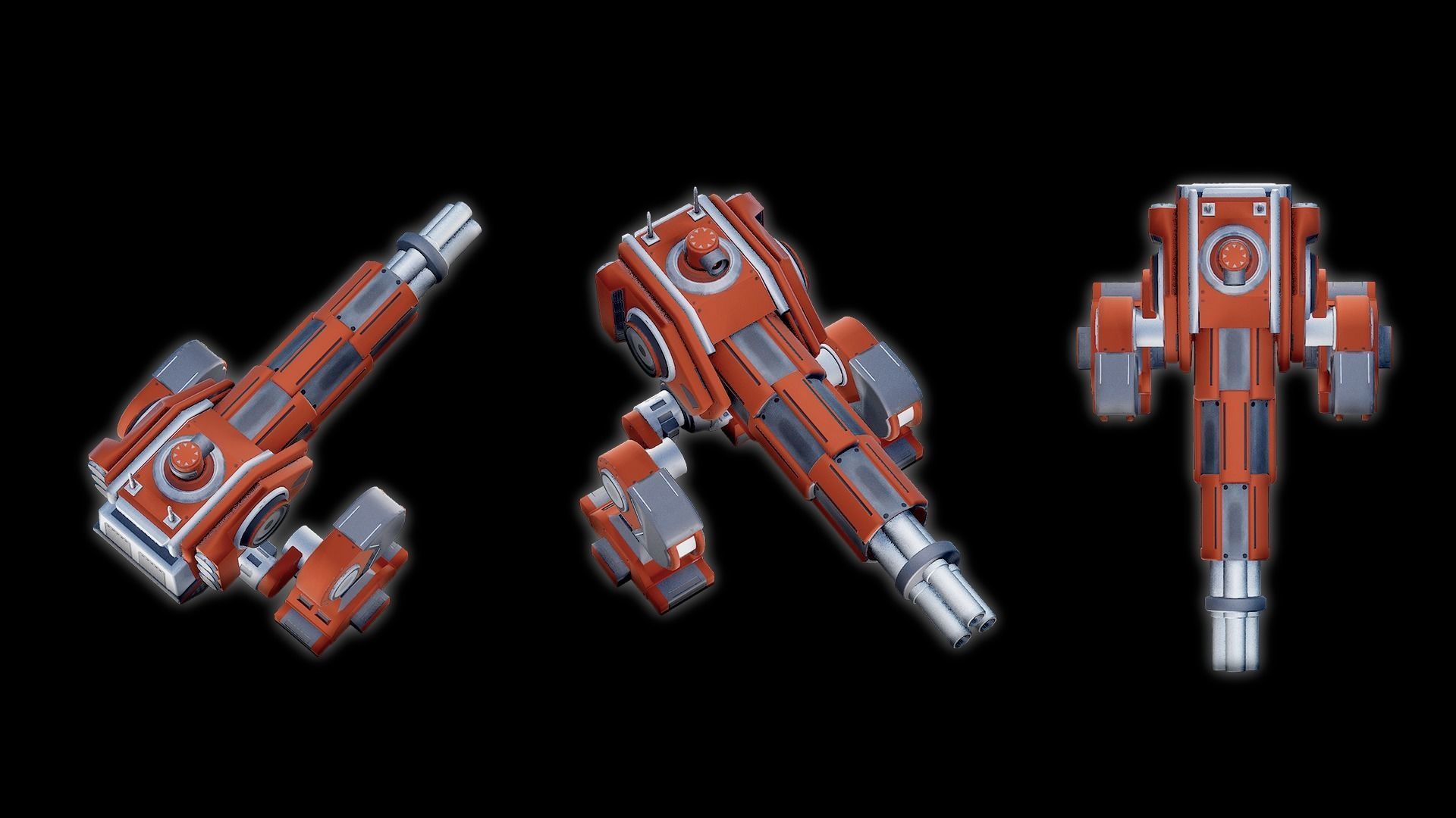 Doomshot - Transformer Mech Low-poly 3D model_7