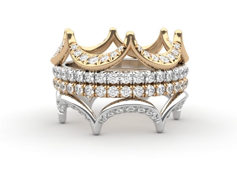 Crown ring 3d printing 3D model_3