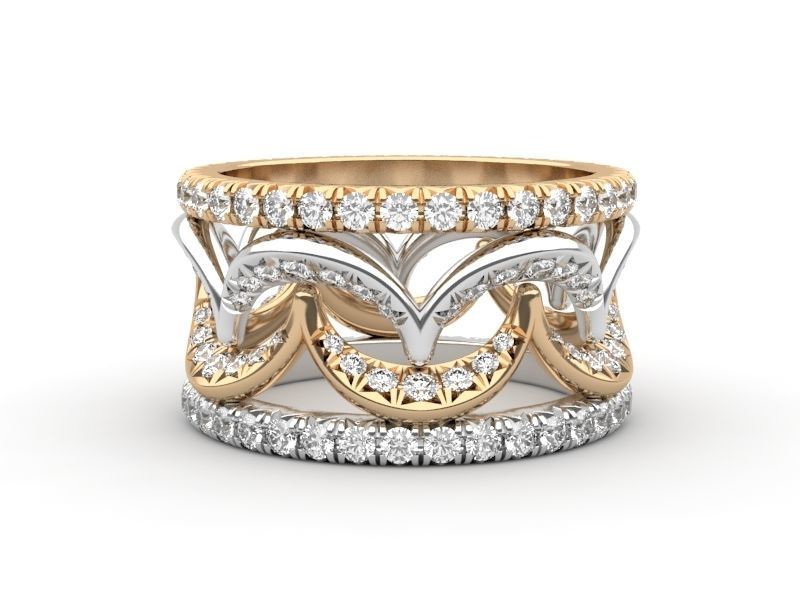 Crown ring 3d printing 3D model_5