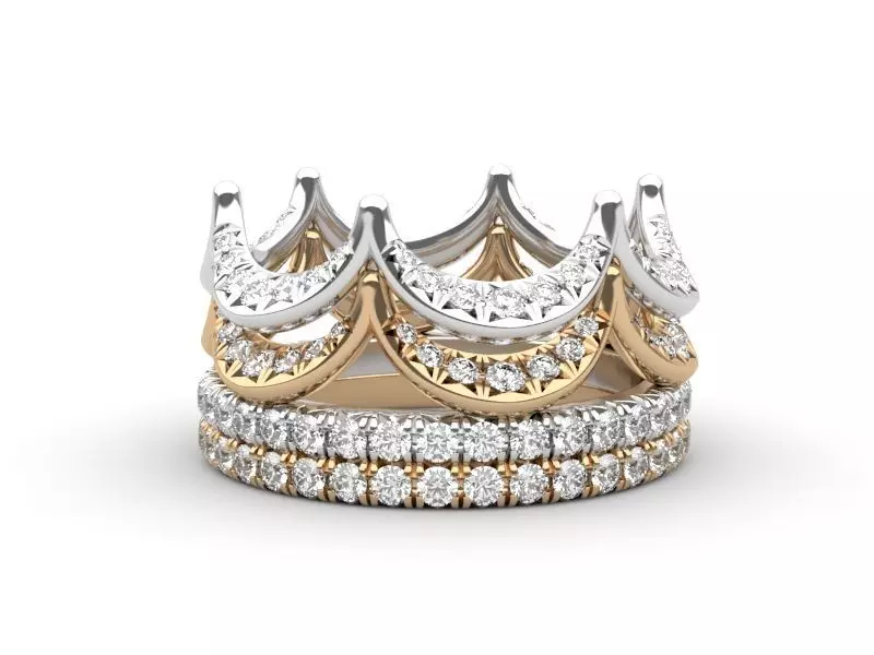 Crown ring 3d printing 3D model_0