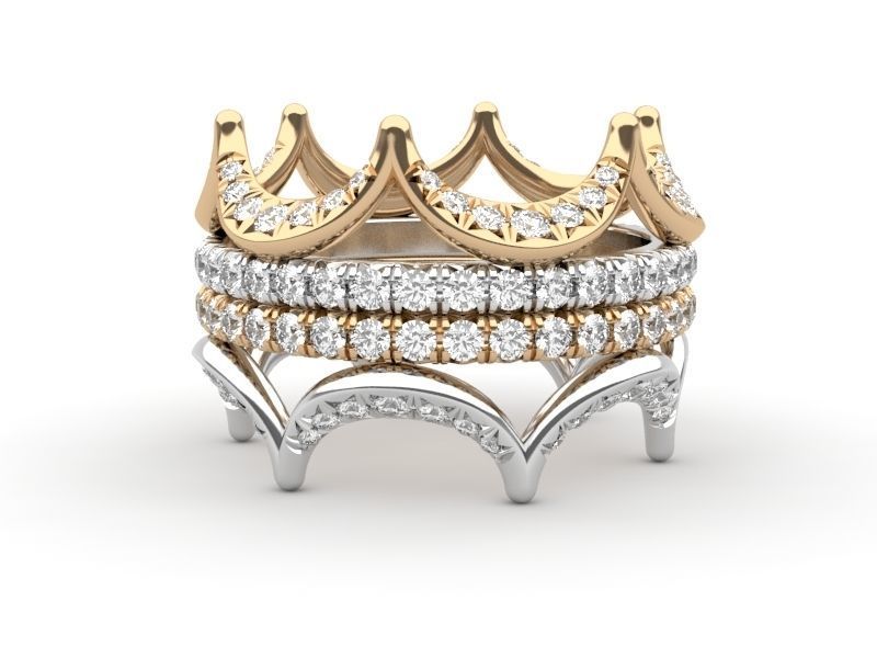 Crown ring 3d printing 3D model_7