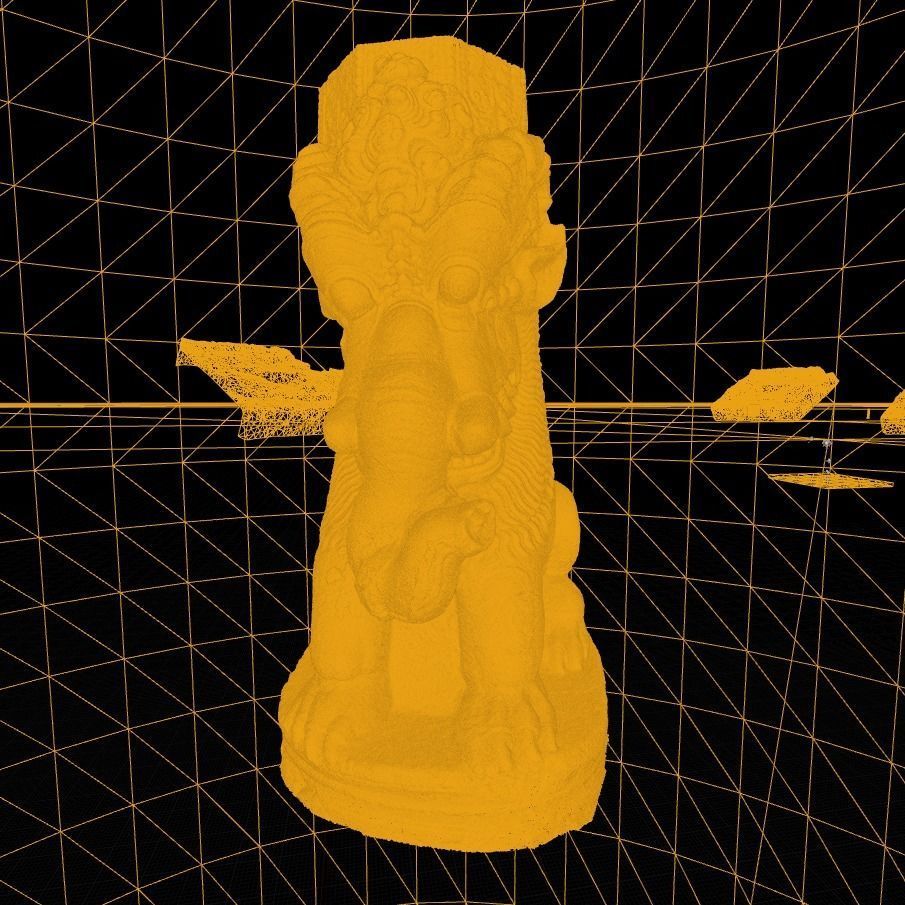 Yalli - Mythical Creature - Stone Sculpture 3d Model 3D model_4