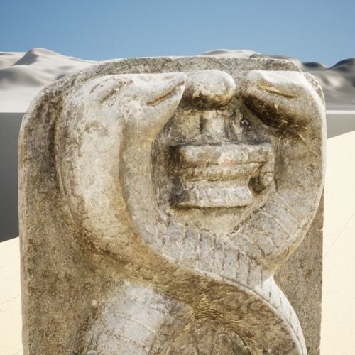 Indian Serpent God Worship idol 3D Model 3D model_3