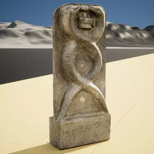 Indian Serpent God Worship idol 3D Model 3D model_0