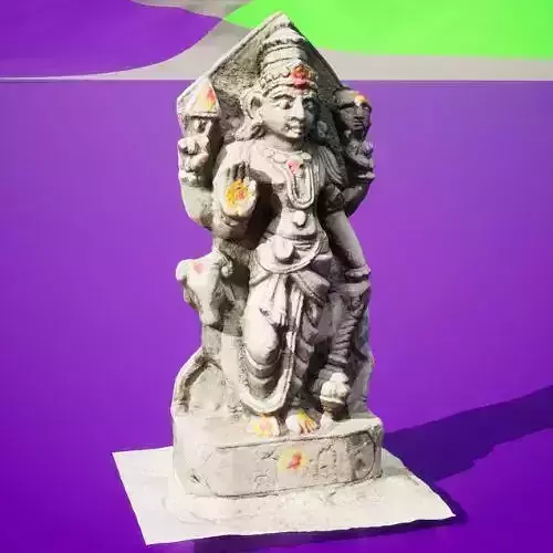 Shani Navagraha Indian God - Stone Statue - 3d Model