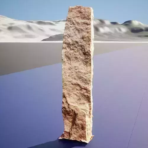 Indian Granite Fencing Pillar - 3d model 3D model