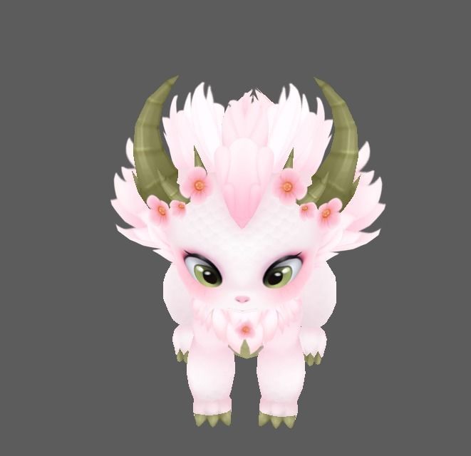 pet dragon lowpoly Low-poly 3D model_5