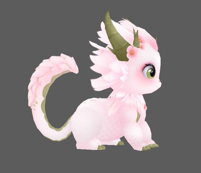 pet dragon lowpoly Low-poly 3D model_4
