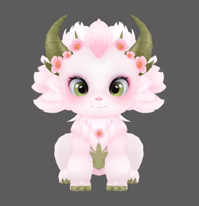 pet dragon lowpoly Low-poly 3D model_0