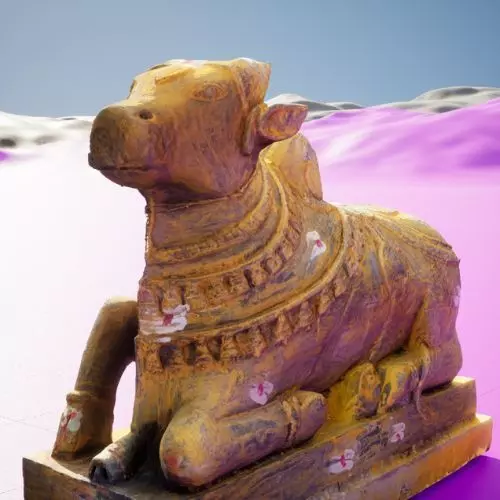 Nandi 3d model with turmeric texture 3D model