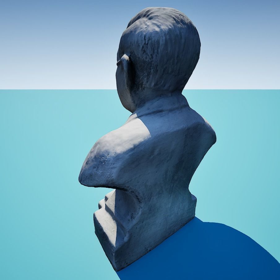 Dr Bhimrao Ambedkar Head Bust 3d Model - 3d Scanned 3D model_2