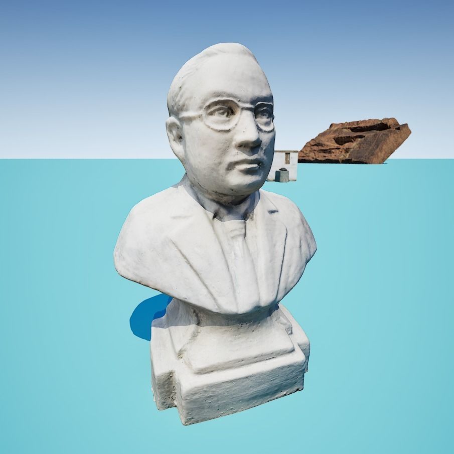 Dr Bhimrao Ambedkar Head Bust 3d Model - 3d Scanned 3D model_4
