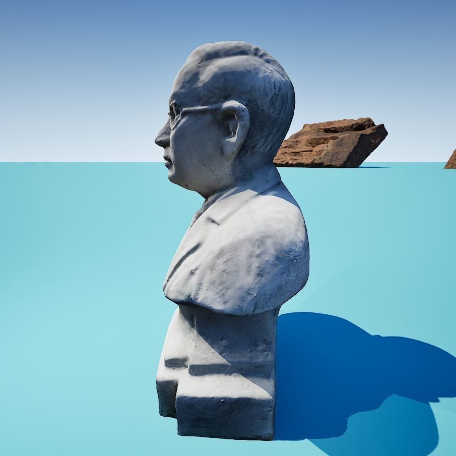 Dr Bhimrao Ambedkar Head Bust 3d Model - 3d Scanned 3D model_1