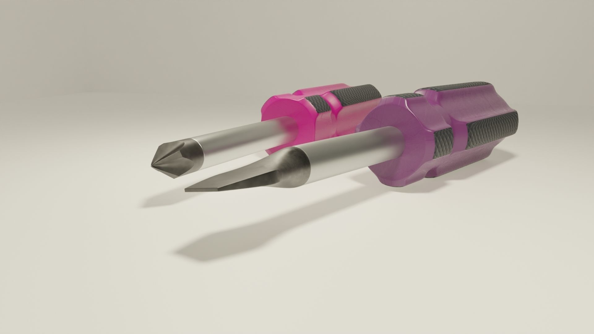 Screwdrivers 01 Low-poly 3D model_3