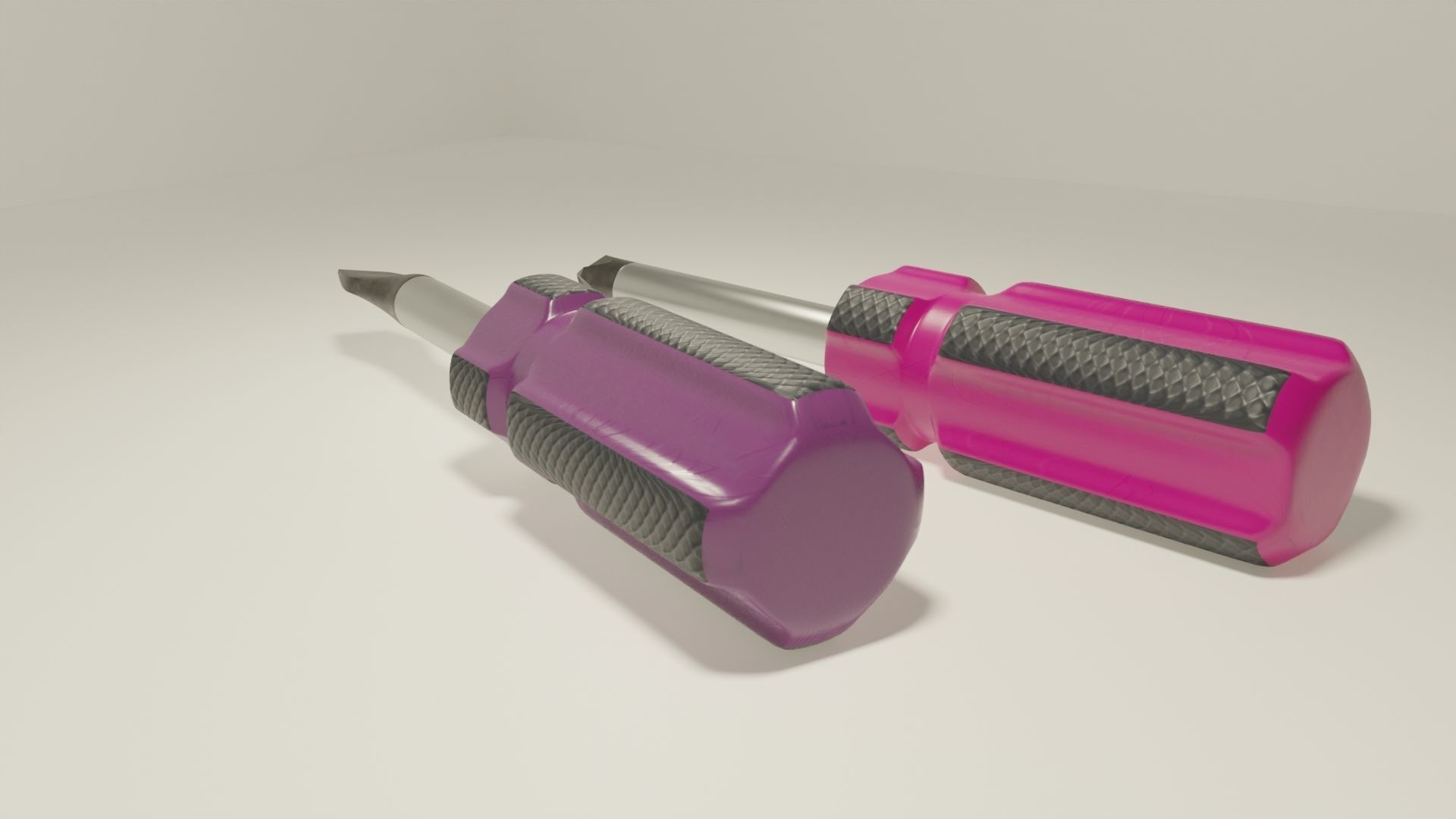 Screwdrivers 01 Low-poly 3D model_6