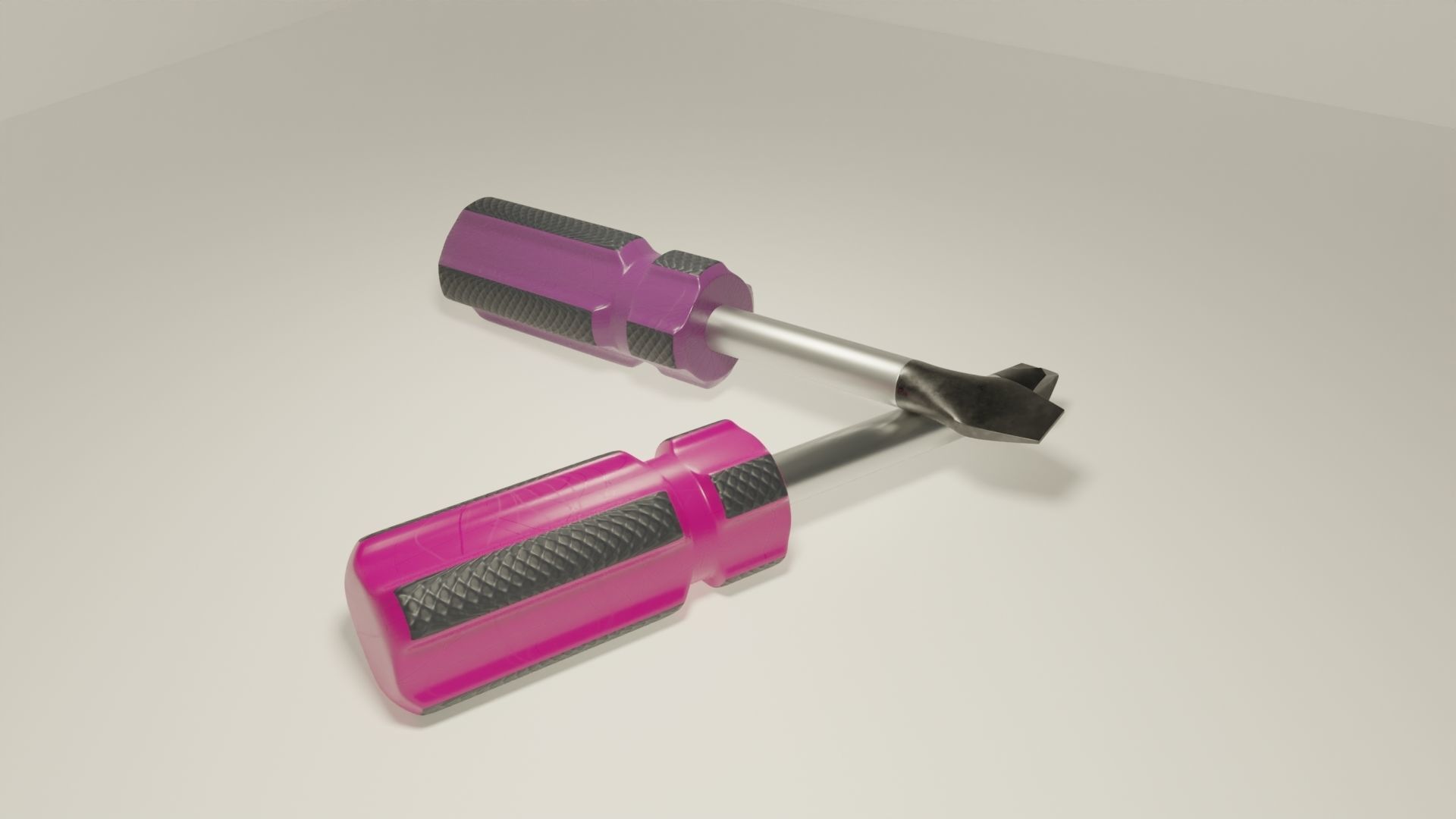 Screwdrivers 01 Low-poly 3D model_2