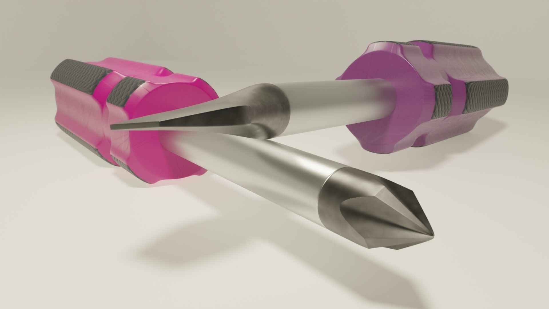 Screwdrivers 01 Low-poly 3D model_10