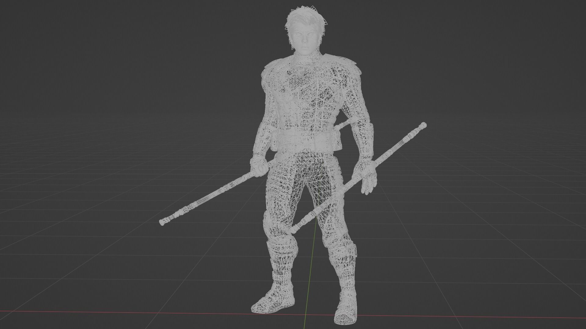 Nightwing Low-poly 3D model_6