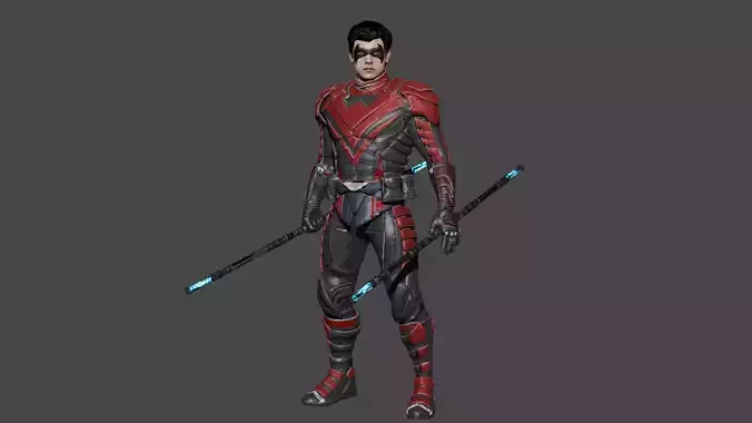 Nightwing Low-poly 3D model