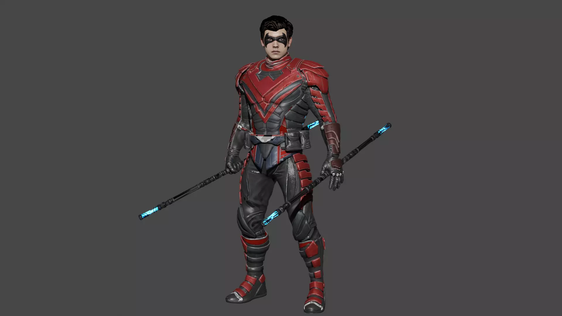 Nightwing Low-poly 3D model_0